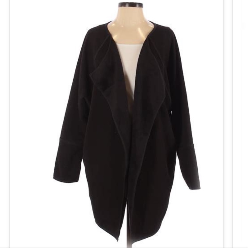 Athleta Black Fuzzy Cardigan
